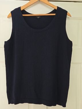 Talbots Dark Navy Scoop Neck Knit Tank